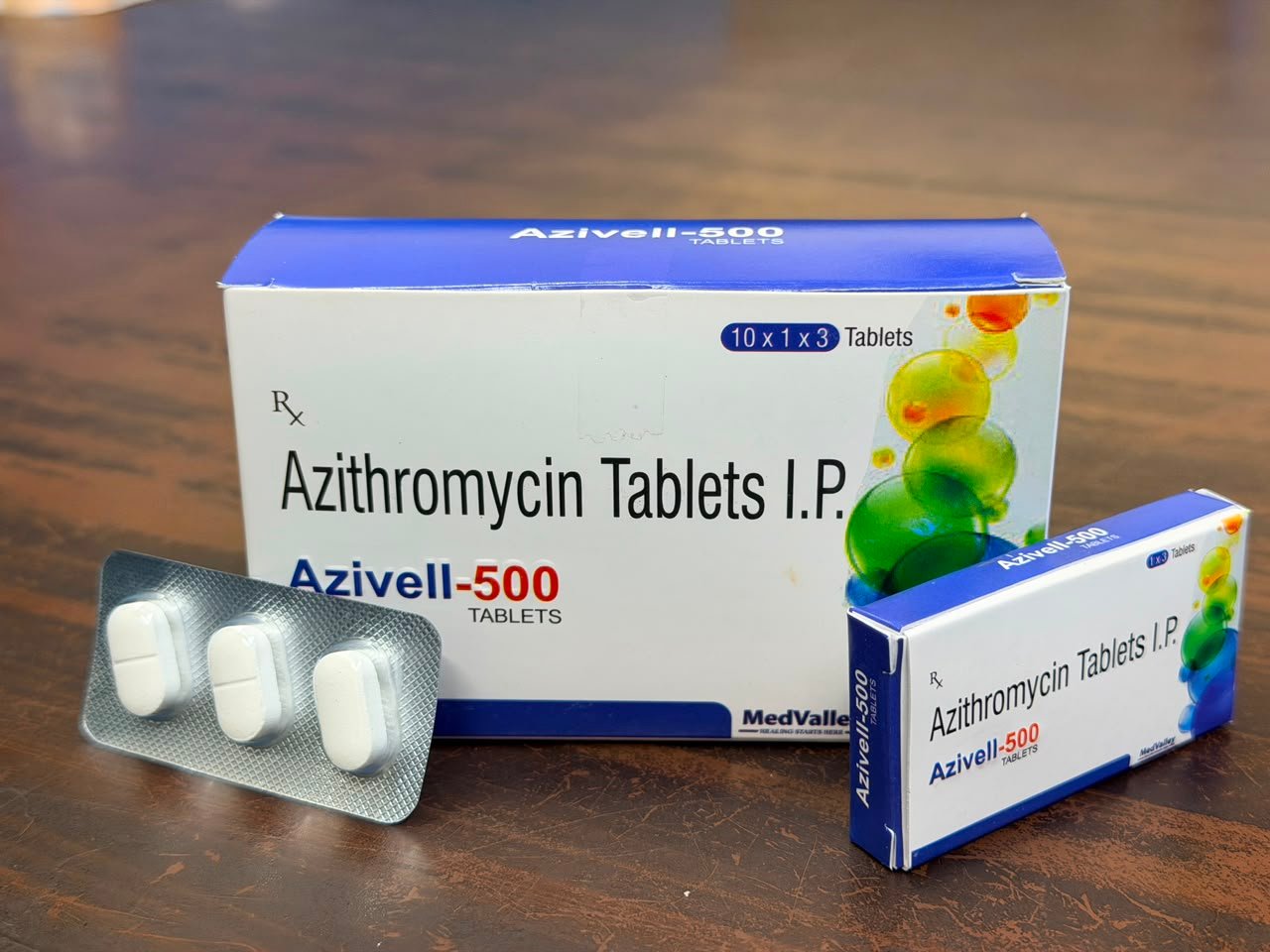 Azivell-500 Azithromycin Tablets packaging